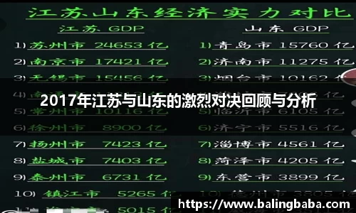 2017年江苏与山东的激烈对决回顾与分析